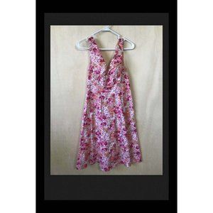 Women's Size 6 Dress Garnet Hill Pink Floral Lined